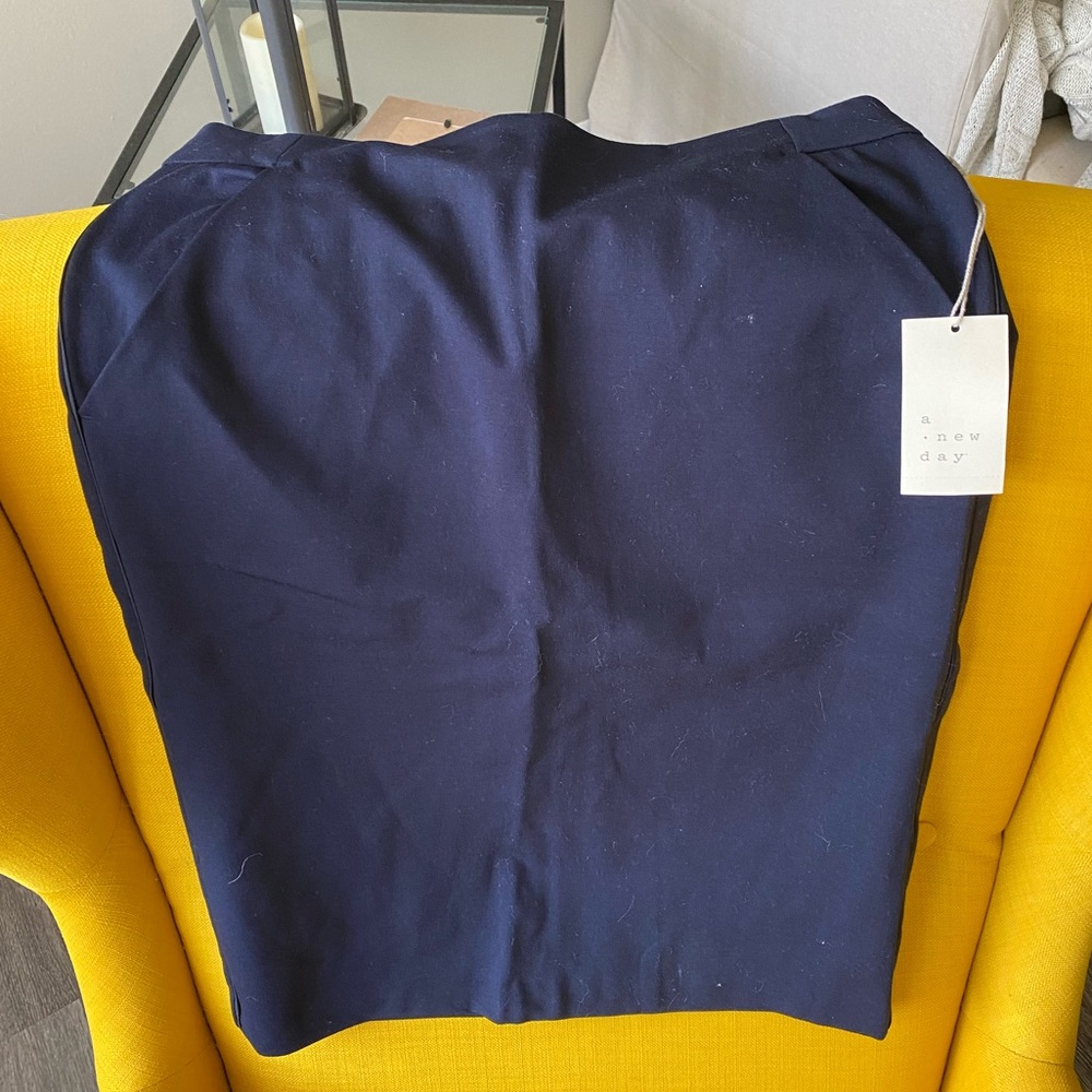 Navy Pencil Skirt